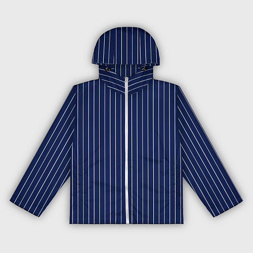 Женская ветровка Тёмно-синий в белую полоску / 3D-Белый – фото 1