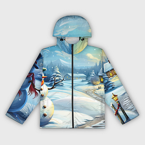 Женская ветровка Зима новый год / 3D-Черный – фото 1