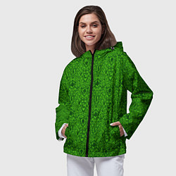 Ветровка с капюшоном женская Shrek: Pattern, цвет: 3D-черный — фото 2