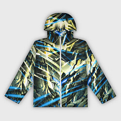 Женская ветровка Киберпанк адский скелет синий