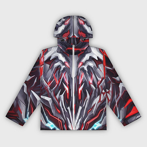 Женская ветровка Красная киберпанк броня / 3D-Белый – фото 1