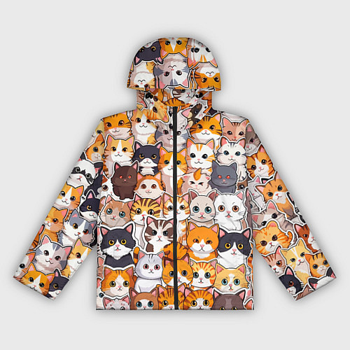 Женская ветровка Очень много котиков / 3D-Черный – фото 1