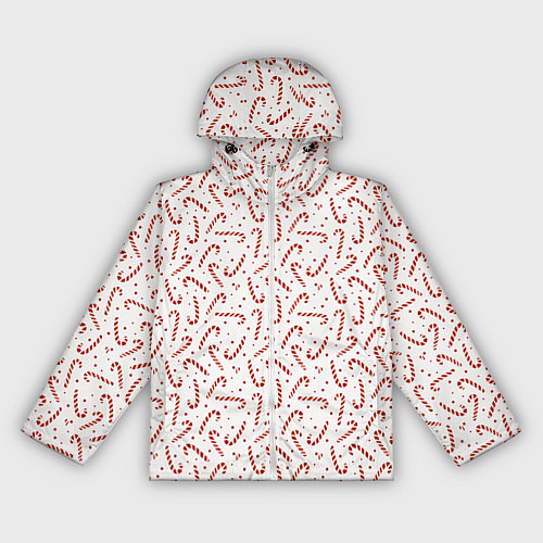 Женская ветровка Caramel cane new years pattern / 3D-Белый – фото 1