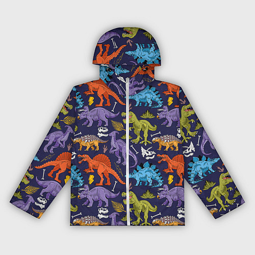 Женская ветровка Мультяшные динозавры / 3D-Белый – фото 1
