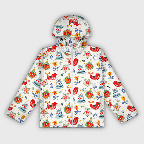 Женская ветровка Рождественские узоры / 3D-Белый – фото 1