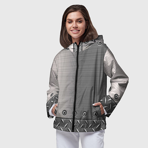 Женская ветровка Стальные листы / 3D-Черный – фото 3