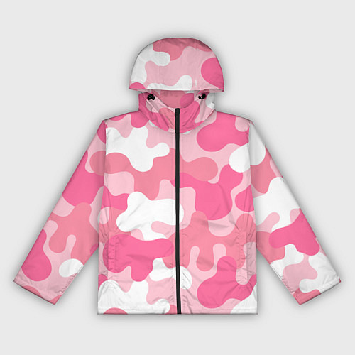 Женская ветровка Камуфляж розовый / 3D-Черный – фото 1
