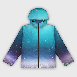 Ветровка с капюшоном женская Футуристичный город и конфетти, цвет: 3D-черный