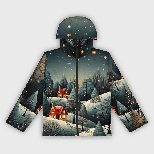 Женская ветровка Зимние развлечения на природе / 3D-Черный – фото 1