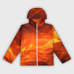 Ветровка с капюшоном женская Яркий огонь, цвет: 3D-белый