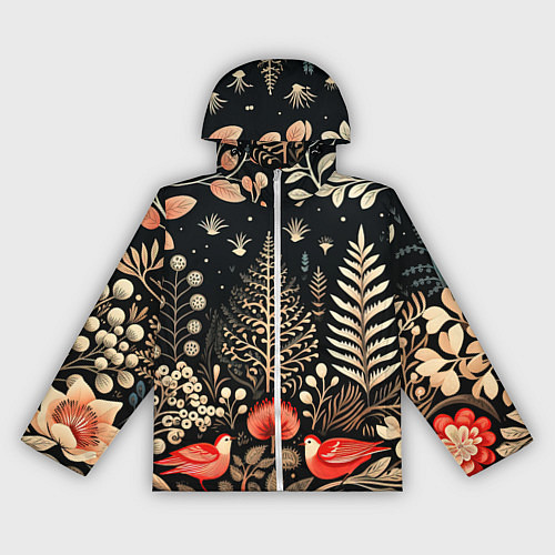 Женская ветровка Елочные узоры нового года / 3D-Белый – фото 1