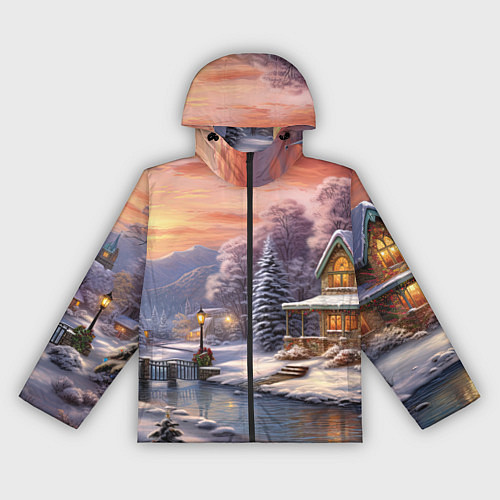 Женская ветровка Зима в городе / 3D-Черный – фото 1