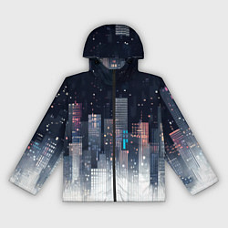 Ветровка с капюшоном женская Инверсия дня, цвет: 3D-черный