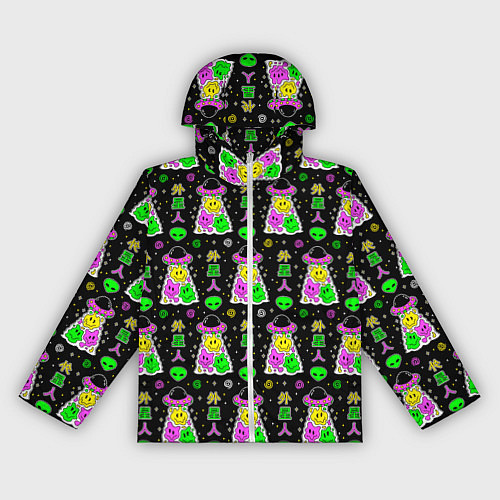 Женская ветровка Цветные инопланетные существа / 3D-Белый – фото 1