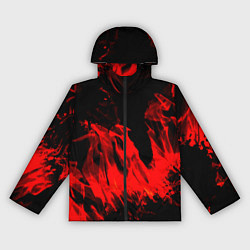 Ветровка с капюшоном женская Красное пламя, цвет: 3D-черный