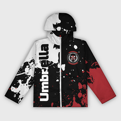 Женская ветровка Umbrella Security на спортивном красно бело чёрном / 3D-Белый – фото 1