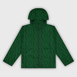 Ветровка с капюшоном женская Зелёный бинарный код, цвет: 3D-черный