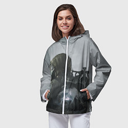 Ветровка с капюшоном женская STALKER 2 одиночка постер, цвет: 3D-белый — фото 2