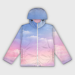 Ветровка с капюшоном женская Нежные краски неба, цвет: 3D-белый