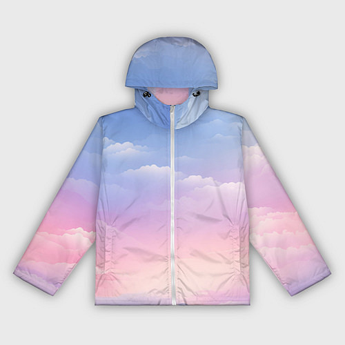Женская ветровка Нежные краски неба / 3D-Белый – фото 1