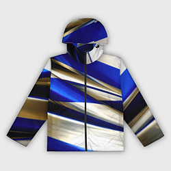 Ветровка с капюшоном женская Blue white abstract, цвет: 3D-черный