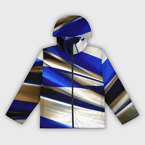 Женская ветровка Blue white abstract / 3D-Черный – фото 1