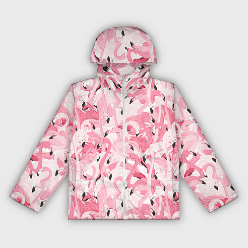 Женская ветровка Стая розовых фламинго / 3D-Белый – фото 1