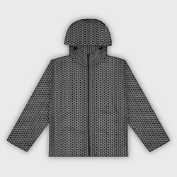 Ветровка с капюшоном женская Кованная металлическая кольчуга, цвет: 3D-черный