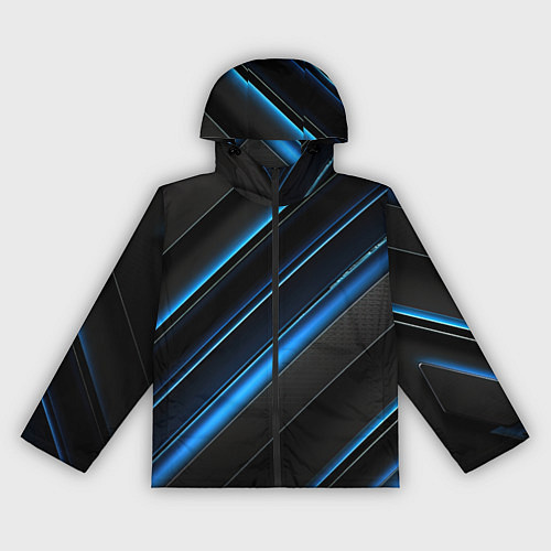 Женская ветровка Синий узор абстракции / 3D-Черный – фото 1