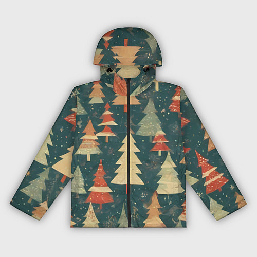 Женская ветровка Елки новый год / 3D-Черный – фото 1