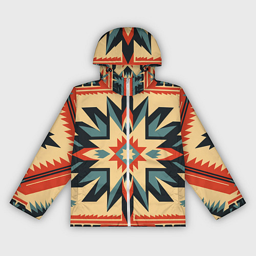 Женская ветровка Орнамент в стиле американских индейцев / 3D-Белый – фото 1