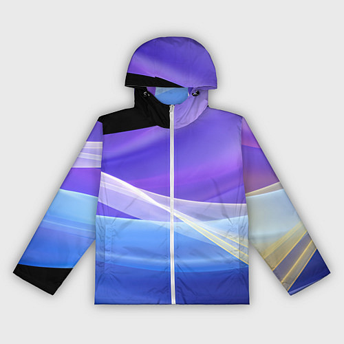 Женская ветровка Фиолетовая и голубая абстракция / 3D-Белый – фото 1