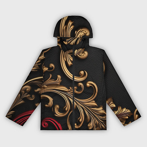 Женская ветровка Золотые абстрактные узоры / 3D-Черный – фото 1