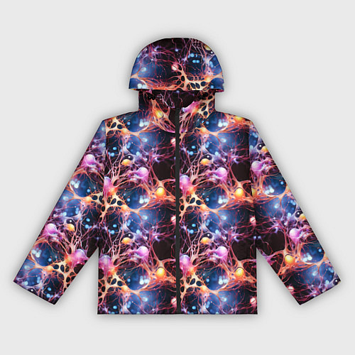 Женская ветровка Узор нейронные связи / 3D-Черный – фото 1