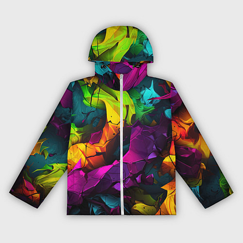 Женская ветровка Яркие разноцветные краски / 3D-Белый – фото 1