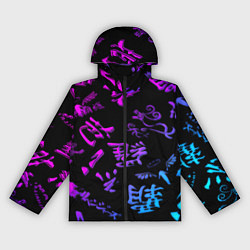 Ветровка с капюшоном женская Tokyos Revenge neon logo, цвет: 3D-черный