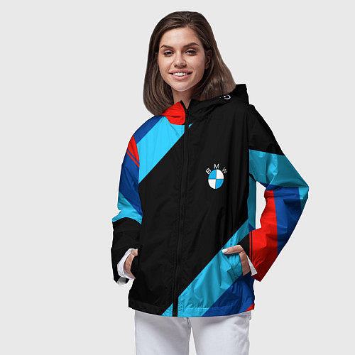 Женская ветровка BMW line / 3D-Черный – фото 3