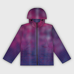 Ветровка с капюшоном женская Клетчатый паттерн, цвет: 3D-черный