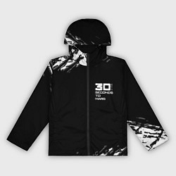 Ветровка с капюшоном женская Thirty seconds to mars штрихи бенд, цвет: 3D-черный