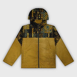 Ветровка с капюшоном женская Стёжка: золото Климта, цвет: 3D-черный