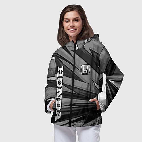 Женская ветровка Honda - монохромный спортивный / 3D-Черный – фото 3