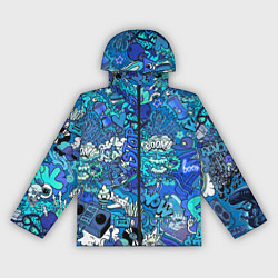 Женская ветровка Сапфировый граффити-хаос
