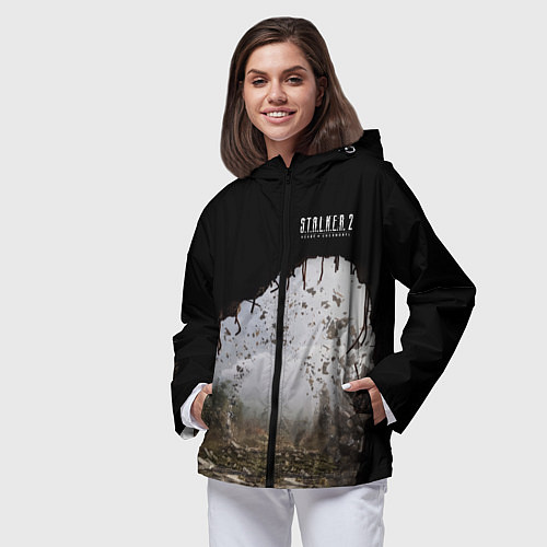 Женская ветровка STALKER 2 выход из тоннеля / 3D-Черный – фото 3