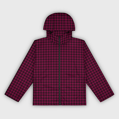 Женская ветровка Паттерн объёмные квадраты тёмно-розовый / 3D-Черный – фото 1