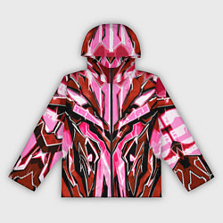 Ветровка с капюшоном женская Розовый кибер доспех, цвет: 3D-черный