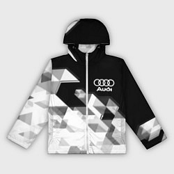 Ветровка с капюшоном женская AUDI geometry sport, цвет: 3D-белый
