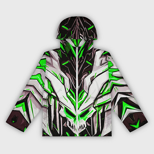 Женская ветровка Зелёный адский череп / 3D-Белый – фото 1