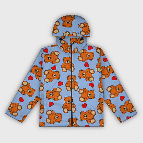 Женская ветровка Игрушки мишки и сердца / 3D-Черный – фото 1