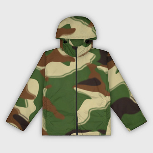 Женская ветровка Камуфляжная текстура / 3D-Черный – фото 1