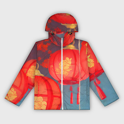 Женская ветровка Яркий китайский новый год / 3D-Белый – фото 1